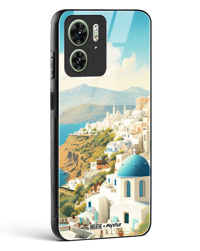 Picturesque Santorini [BREATHE] Glass Case Phone Cover (Motorola)
