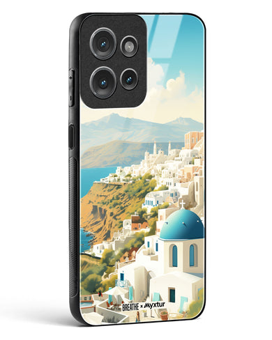 Picturesque Santorini [BREATHE] Glass Case Phone Cover (Motorola)