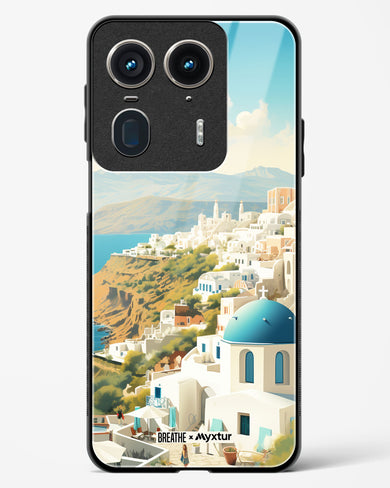 Picturesque Santorini [BREATHE] Glass Case Phone Cover (Motorola)