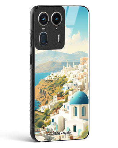Picturesque Santorini [BREATHE] Glass Case Phone Cover (Motorola)