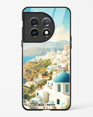 Picturesque Santorini [BREATHE] Glass Case Phone Cover-(OnePlus)