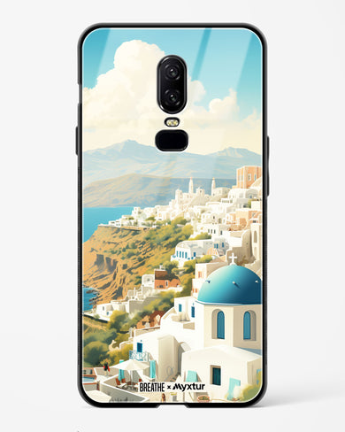 Picturesque Santorini [BREATHE] Glass Case Phone Cover (OnePlus)