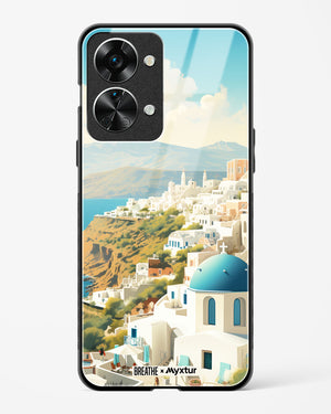Picturesque Santorini [BREATHE] Glass Case Phone Cover-(OnePlus)