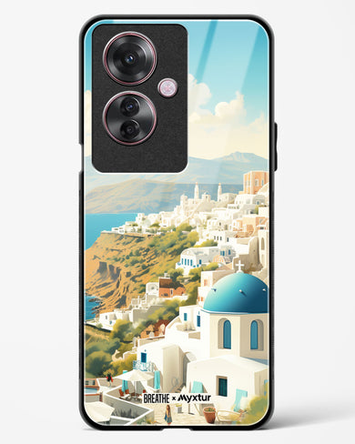 Picturesque Santorini [BREATHE] Glass Case Phone Cover (Oppo)