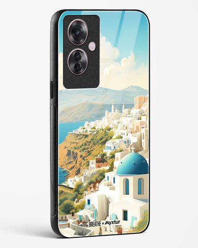 Picturesque Santorini [BREATHE] Glass Case Phone Cover (Oppo)