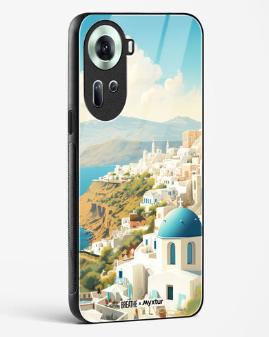 Picturesque Santorini [BREATHE] Glass Case Phone Cover (Oppo)