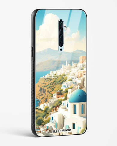 Picturesque Santorini [BREATHE] Glass Case Phone Cover (Oppo)