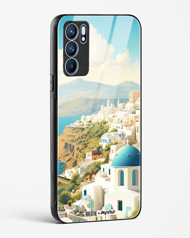 Picturesque Santorini [BREATHE] Glass Case Phone Cover (Oppo)