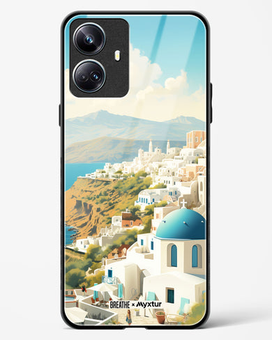 Picturesque Santorini [BREATHE] Glass Case Phone Cover (Realme)