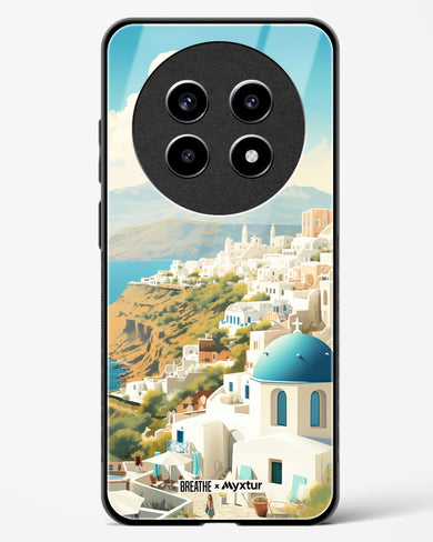 Picturesque Santorini [BREATHE] Glass Case Phone Cover (Realme)