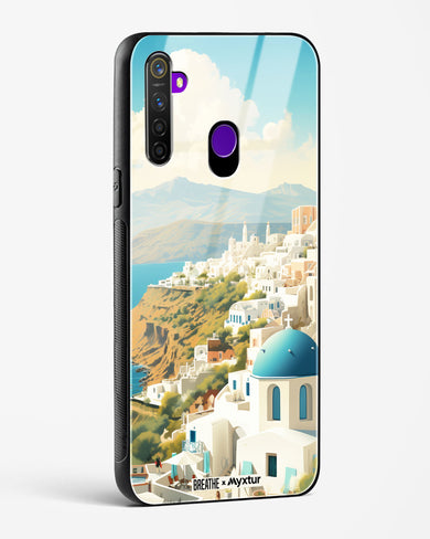 Picturesque Santorini [BREATHE] Glass Case Phone Cover-(Realme)