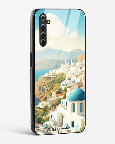 Picturesque Santorini [BREATHE] Glass Case Phone Cover (Realme)