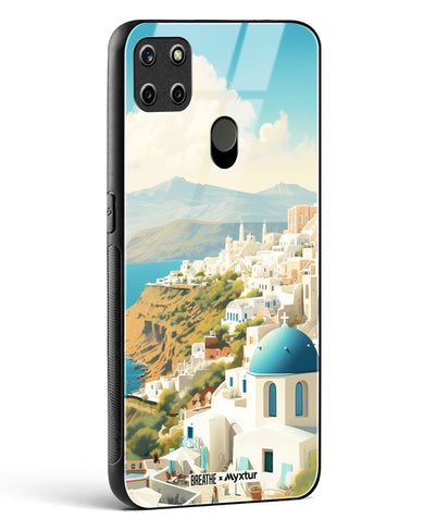 Picturesque Santorini [BREATHE] Glass Case Phone Cover (Realme)