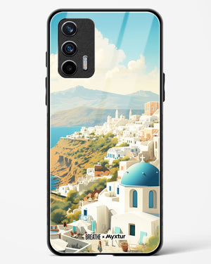 Picturesque Santorini [BREATHE] Glass Case Phone Cover (Realme)