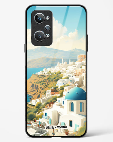 Picturesque Santorini [BREATHE] Glass Case Phone Cover (Realme)