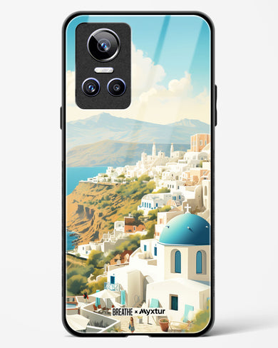 Picturesque Santorini [BREATHE] Glass Case Phone Cover (Realme)
