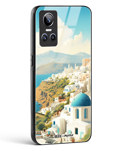 Picturesque Santorini [BREATHE] Glass Case Phone Cover (Realme)