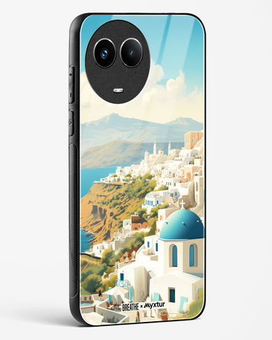 Picturesque Santorini [BREATHE] Glass Case Phone Cover (Realme)