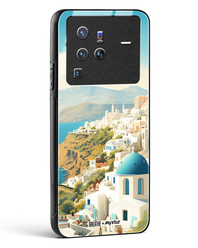 Picturesque Santorini [BREATHE] Glass Case Phone Cover-(Vivo)