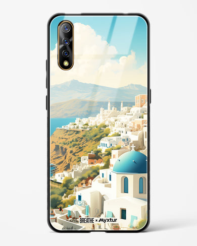 Picturesque Santorini [BREATHE] Glass Case Phone Cover-(Vivo)