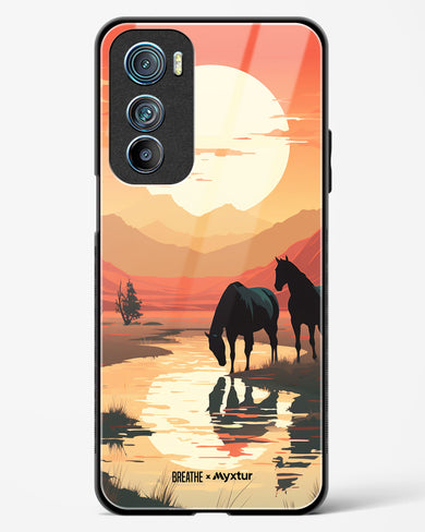 Horses by the Brook [BREATHE] Glass Case Phone Cover (Motorola)