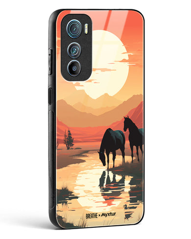 Horses by the Brook [BREATHE] Glass Case Phone Cover (Motorola)