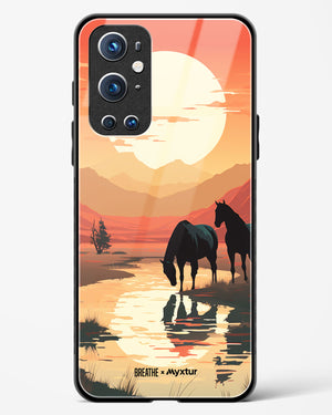 Horses by the Brook [BREATHE] Glass Case Phone Cover-(OnePlus)