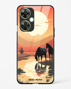 Horses by the Brook [BREATHE] Glass Case Phone Cover-(OnePlus)