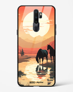 Horses by the Brook [BREATHE] Glass Case Phone Cover-(Oppo)