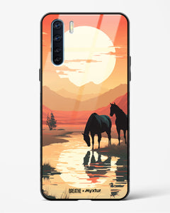 Horses by the Brook [BREATHE] Glass Case Phone Cover (Oppo)