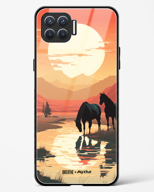 Horses by the Brook [BREATHE] Glass Case Phone Cover-(Oppo)