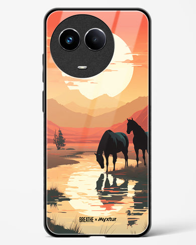 Horses by the Brook [BREATHE] Glass Case Phone Cover (Realme)
