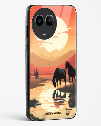 Horses by the Brook [BREATHE] Glass Case Phone Cover (Realme)