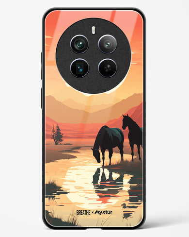 Horses by the Brook [BREATHE] Glass Case Phone Cover (Realme)