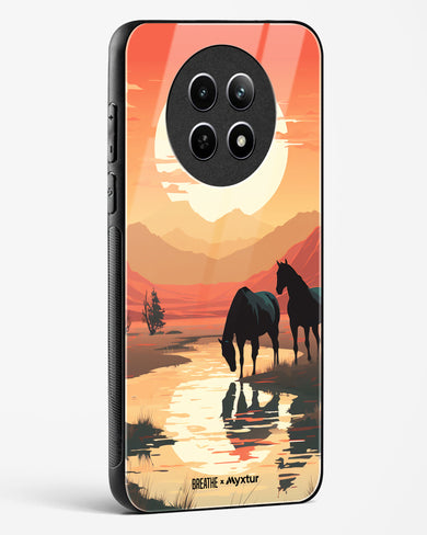 Horses by the Brook [BREATHE] Glass Case Phone Cover (Realme)