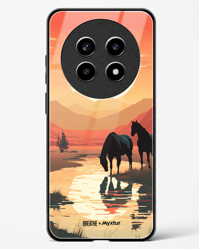 Horses by the Brook [BREATHE] Glass Case Phone Cover (Realme)