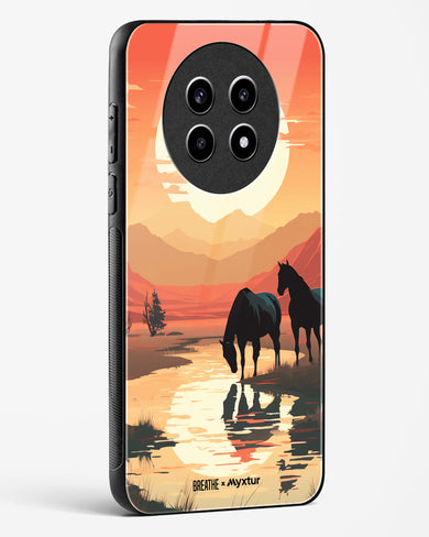 Horses by the Brook [BREATHE] Glass Case Phone Cover (Realme)