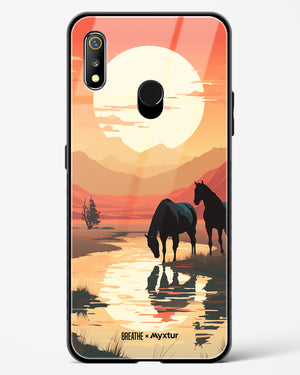 Horses by the Brook [BREATHE] Glass Case Phone Cover (Realme)
