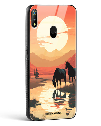 Horses by the Brook [BREATHE] Glass Case Phone Cover (Realme)