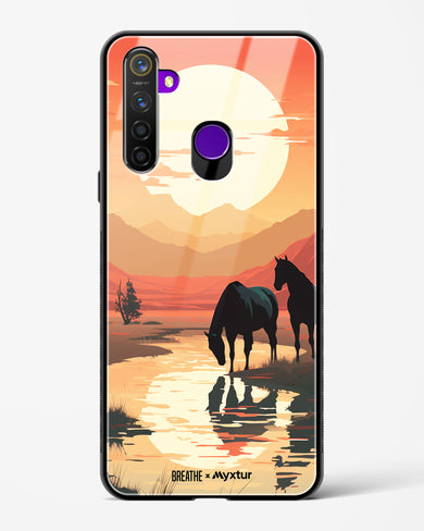 Horses by the Brook [BREATHE] Glass Case Phone Cover (Realme)