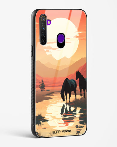 Horses by the Brook [BREATHE] Glass Case Phone Cover (Realme)