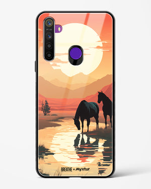 Horses by the Brook [BREATHE] Glass Case Phone Cover (Realme)