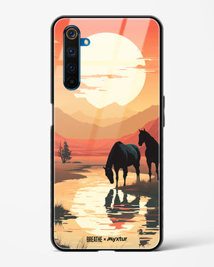 Horses by the Brook [BREATHE] Glass Case Phone Cover (Realme)