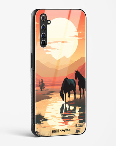 Horses by the Brook [BREATHE] Glass Case Phone Cover (Realme)