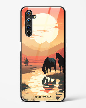 Horses by the Brook [BREATHE] Glass Case Phone Cover (Realme)