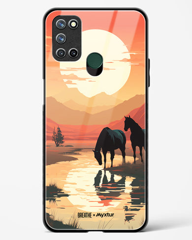 Horses by the Brook [BREATHE] Glass Case Phone Cover (Realme)