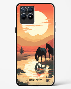 Horses by the Brook [BREATHE] Glass Case Phone Cover (Realme)