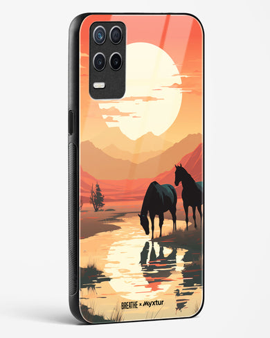 Horses by the Brook [BREATHE] Glass Case Phone Cover (Realme)