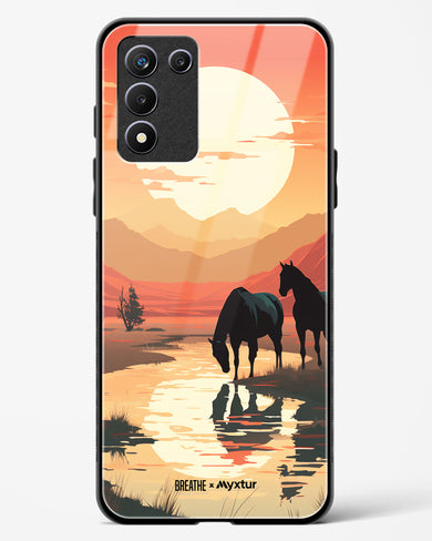 Horses by the Brook [BREATHE] Glass Case Phone Cover (Realme)
