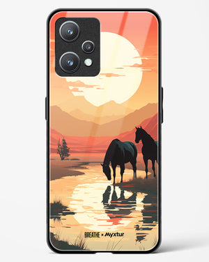 Horses by the Brook [BREATHE] Glass Case Phone Cover (Realme)